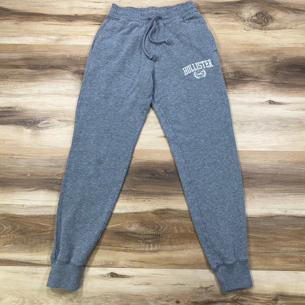 Hollister Jogger Sweatpants‎ Womens XS Ultra High-Rise Cotton Blend Gray Lounge